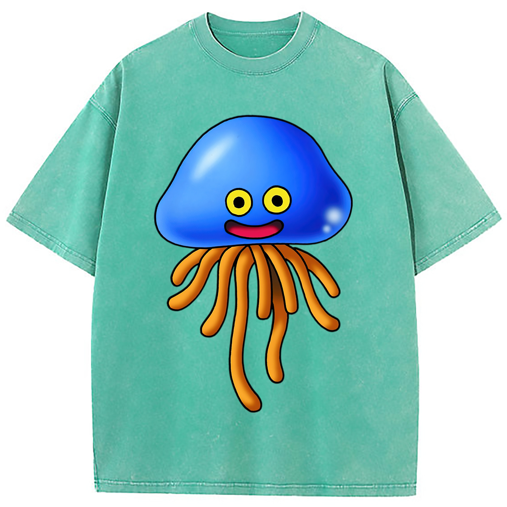 （画像用） ドラゴンクエスト Doragon Kuesuto Dragon Quest 綿100% ヴィンテージ風 半袖Tシャツ（フロントプリント）